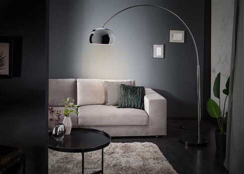 Põrandavalgusti BIG BOW hõbe, 150-160xH170-210 cm