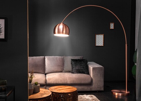 Põrandavalgusti BIG BOW vask, 150-160xH170-210 cm