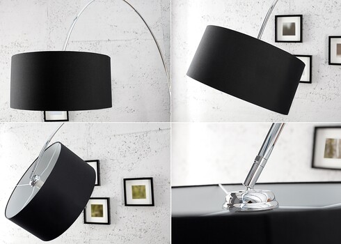 Põrandavalgusti BIG BOW must, 170-180xH170-200 cm