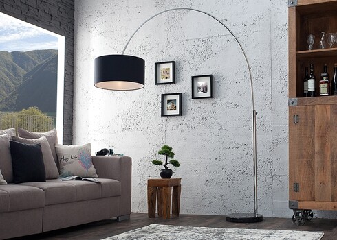 Põrandavalgusti BIG BOW must, 170-180xH170-200 cm