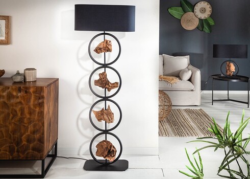 Põrandavalgusti ELEMENTS must, 55x21xH147 cm