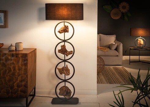 Põrandavalgusti ELEMENTS must, 55x21xH147 cm