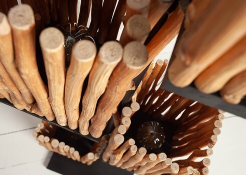 Põrandavalgusti EUPHORIA helepruun, 44x35xH154 cm