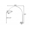 Põrandavalgusti EXTENSO valge, 230x45xH225 cm