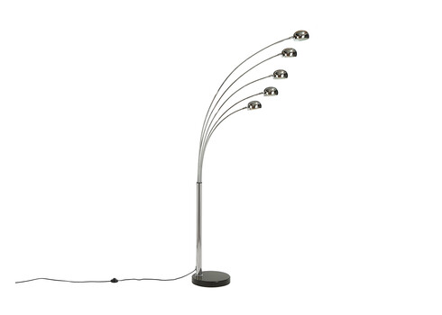 Põrandavalgusti FIVE LIGHTS hõbe, 125xH200 cm