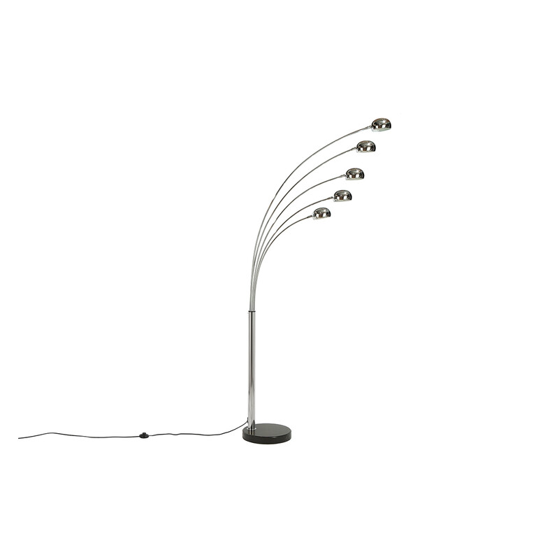 Põrandavalgusti FIVE LIGHTS hõbe, 125xH200 cm