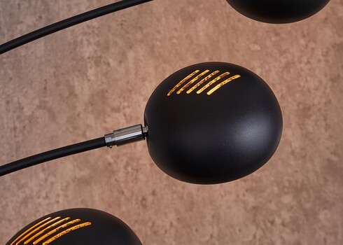 Põrandavalgusti FIVE LIGHTS must, 150xH205 cm