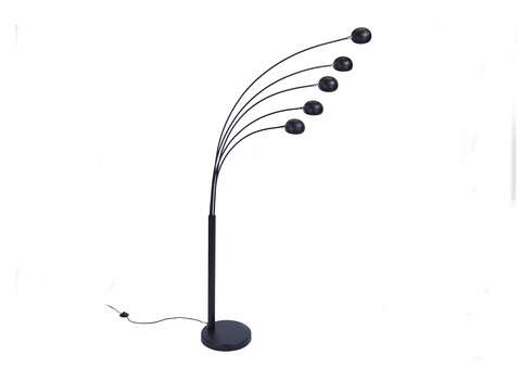 Põrandavalgusti FIVE LIGHTS must, 150xH205 cm