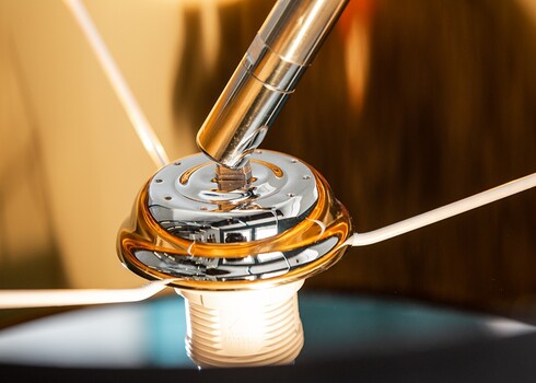 Põrandavalgusti FORMA must / kuldne, 195x46xH215 cm