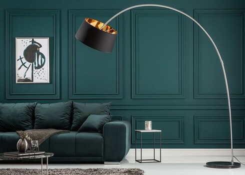 Põrandavalgusti FORMA must / kuldne, 195x46xH215 cm