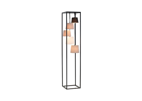 Põrandavalgusti LEVELS must / hall, 32x32xH180 cm