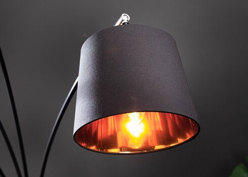 Põrandavalgusti LEVELS must / kuldne, 100x120xH202 cm