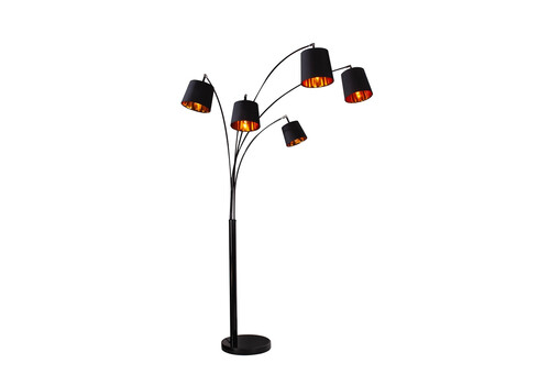 Põrandavalgusti LEVELS must / kuldne, 100x120xH202 cm