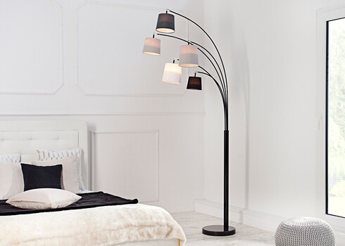 Põrandavalgusti LEVELS hall / valge, 120x120xH200 cm