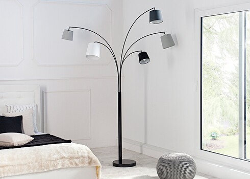 Põrandavalgusti LEVELS hall / valge, 120x120xH200 cm