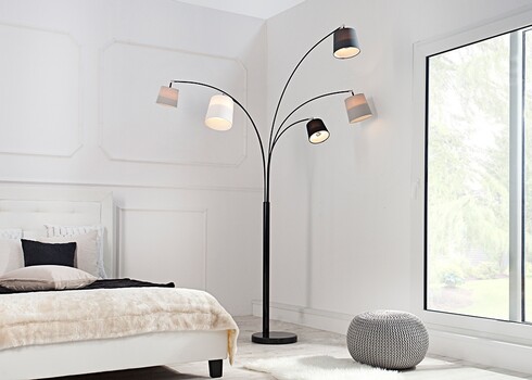 Põrandavalgusti LEVELS hall / valge, 120x120xH200 cm