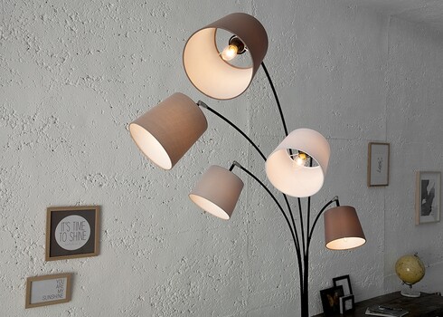 Põrandavalgusti LEVELS beež / pruun, 120x120xH200 cm