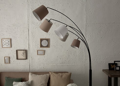 Põrandavalgusti LEVELS beež / pruun, 120x120xH200 cm