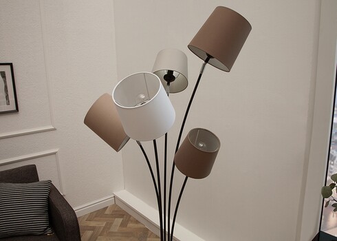 Põrandavalgusti LEVELS beež / pruun, 50x50xH176 cm