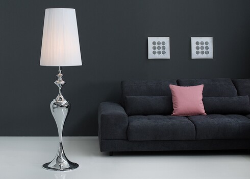 Põrandavalgusti LUCIE valge, 40x40xH160 cm