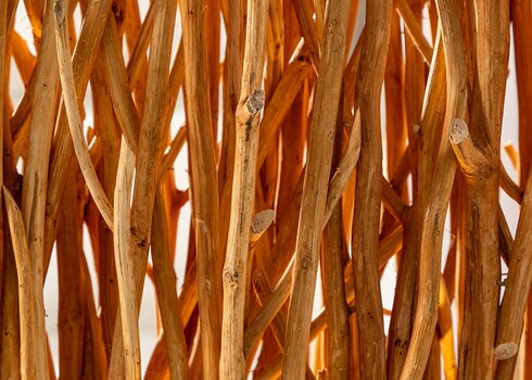 Põrandavalgusti PARAVENT must / pruun, 110x20xH180 cm