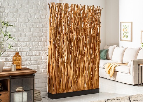 Põrandavalgusti PARAVENT must / pruun, 110x20xH180 cm