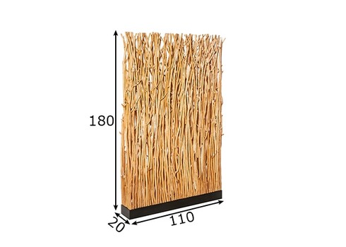 Põrandavalgusti PARAVENT must / pruun, 110x20xH180 cm