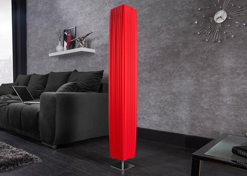 Põrandavalgusti PARIS punane / hõbe, 15x15xH120 cm