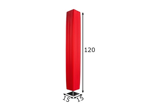 Põrandavalgusti PARIS punane / hõbe, 15x15xH120 cm