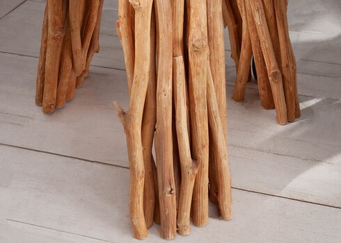 Põrandavalgusti SERVANT valge / pruun, 55x55xH153 cm