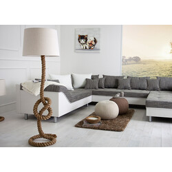 Põrandavalgusti SEVEN SEAS valge / helepruun, 45x45xH160 cm