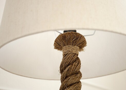 Põrandavalgusti SEVEN SEAS valge / helepruun, 40x40xH85 cm