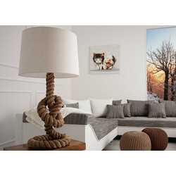 Põrandavalgusti SEVEN SEAS valge / helepruun, 40x40xH85 cm