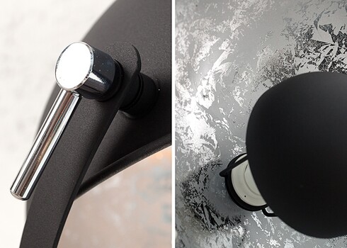 Põrandavalgusti STUDIO must / hõbe, 65x65xH145 cm