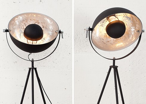 Põrandavalgusti STUDIO must / hõbe, 65x65xH145 cm