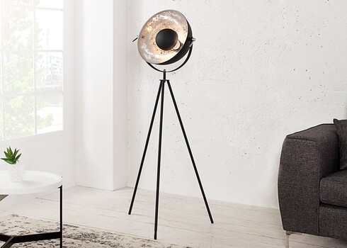 Põrandavalgusti STUDIO must / hõbe, 65x65xH145 cm