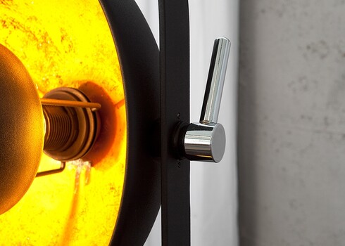 Põrandavalgusti STUDIO must / kuldne, 37x37xH130 cm