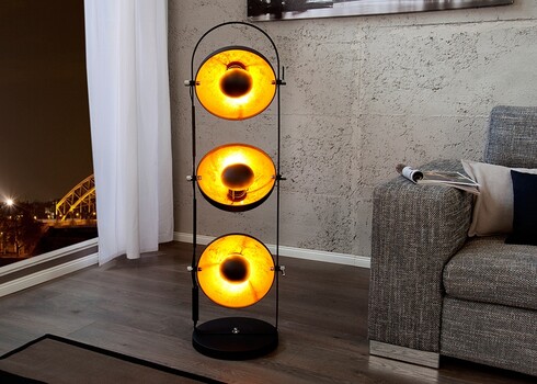 Põrandavalgusti STUDIO must / kuldne, 37x37xH130 cm