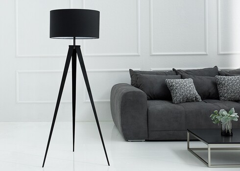 Põrandavalgusti TRIPOD must / pruun, D60xH155 cm