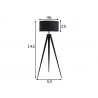 Põrandavalgusti TRIPOD must / pruun, D60xH155 cm