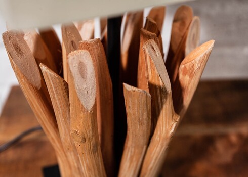 Lauavalgusti EUPHORIA pruun / valge, 15x15xH45 cm