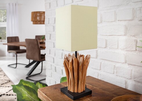 Lauavalgusti EUPHORIA pruun / valge, 15x15xH45 cm