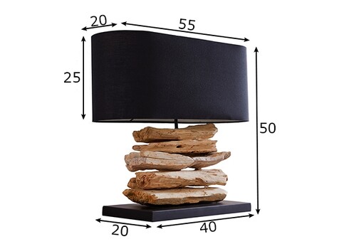 Lauavalgusti RIVERIVE II pruun / must, 55x20xH50 cm