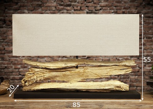 Lauavalgusti RIVERINE pruun / valge, 80x20xH55 cm