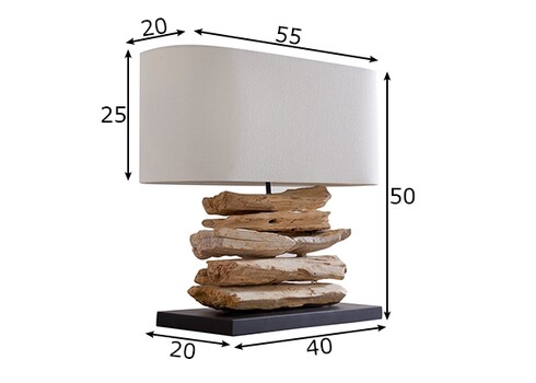 Lauavalgusti RIVERINE pruun / valge, 55x25xH50 cm