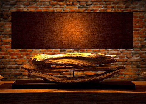 Lauavalgusti RIVERIVE pruun / must, 80x20xH55 cm