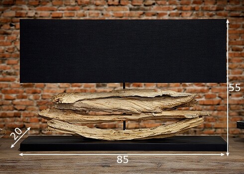 Lauavalgusti RIVERIVE pruun / must, 80x20xH55 cm