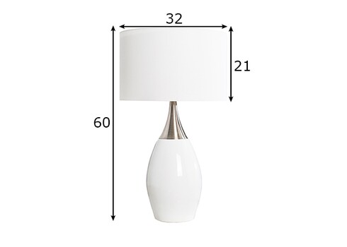 Lauavalgusti CARLA valge, 32x32xH60 cm