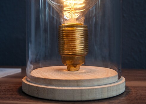 Lauavalgusti EDISON beež, 15x15xH20 cm