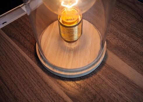 Lauavalgusti EDISON beež, 15x15xH20 cm